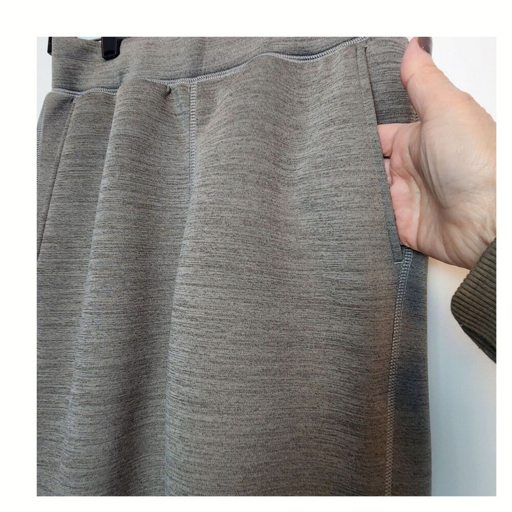 Uniqlo Winter Mens Joggers Gray Sweatpants Warm Thick Pockets Draw String Size S - Picture 3 of 8